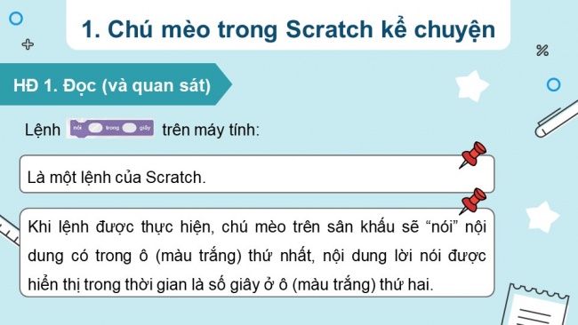 Soạn giáo án điện tử tin học 4 CTST Bài 13: Tạo chương trình máy tính để kể chuyện