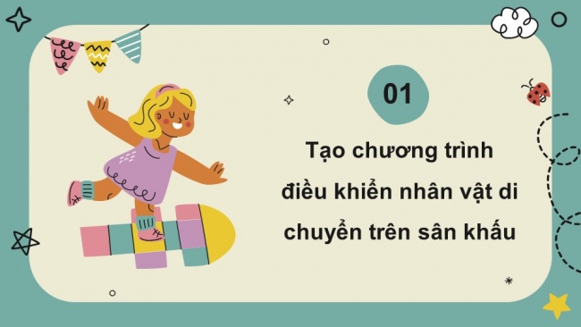 Soạn giáo án điện tử tin học 4 CTST Bài 14: Điều khiển nhân vật chuyển động trên sân khấu