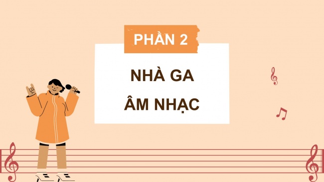 Soạn giáo án điện tử âm nhạc 4 CTST CĐ6 Tiết 4: Đọc nhạc: Bài đọc nhạc số 3 Nhà ga âm nhạc