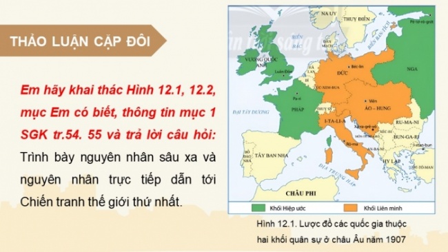 Soạn giáo án điện tử Lịch sử 8 CTST Bài 12: Chiến tranh thế giới thứ nhất (1914 - 1918)