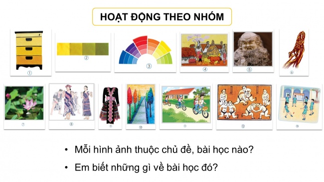 Soạn giáo án điện tử mĩ thuật 4 cánh diều: Cùng nhau ôn tập học kì 1