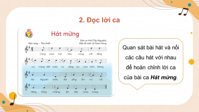 Soạn giáo án điện tử âm nhạc 4 cánh diều Tiết 19: Hát: Hát mừng