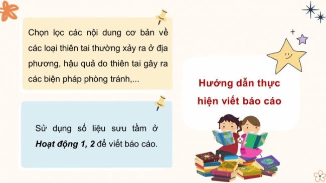 Soạn giáo án điện tử HĐTN 8 CTST (bản 1) Chủ đề 7: Truyền thông phòng tránh thiên tai - Nhiệm vụ 3, 4