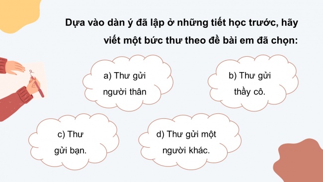 Soạn giáo án điện tử tiếng việt 4 cánh diều Bài 11 Viết 3: Luyện tập viết thư thăm hỏi