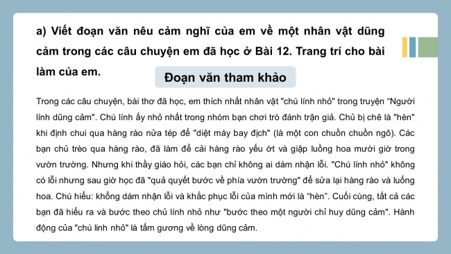 Soạn giáo án điện tử tiếng việt 4 cánh diều Bài 12 Góc sáng tạo: Gương dũng cảm