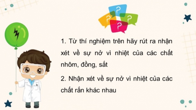 Soạn giáo án điện tử KHTN 8 KNTT Bài 29: Sự nở vì nhiệt