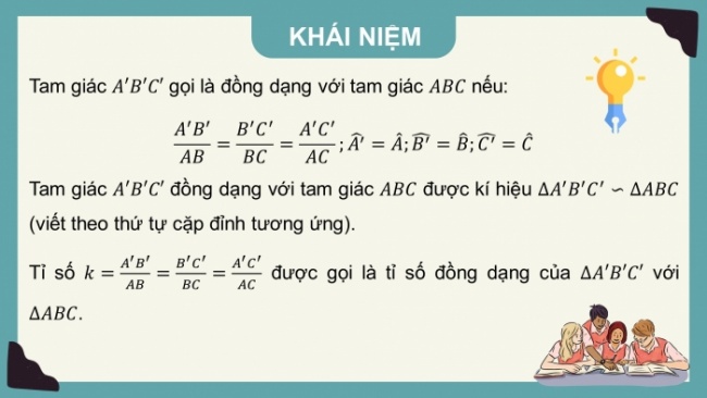 Soạn giáo án điện tử Toán 8 KNTT Bài 33: Hai tam giác đồng dạng