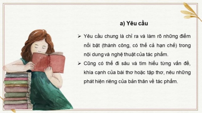 Soạn giáo án điện tử Ngữ văn 8 CD Bài 7 Viết: Phân tích một tác phẩm thơ