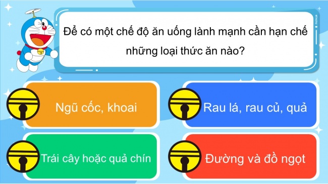 Soạn giáo án điện tử khoa học 4 cánh diều Bài 18: Chế độ ăn uống (P2)