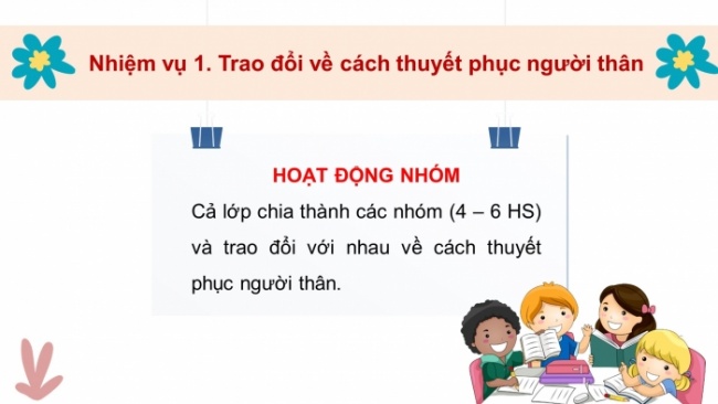 Soạn giáo án điện tử HĐTN 8 CTST (bản 1) Chủ đề 4: Sống hoà hợp trong gia đình - Nhiệm vụ 4, 5