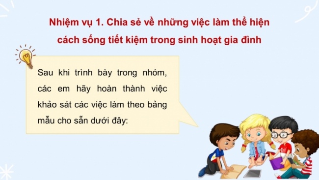 Soạn giáo án điện tử HĐTN 8 CTST (bản 2) Chủ đề 4: Kinh doanh và tiết kiệm - Hoạt động 3