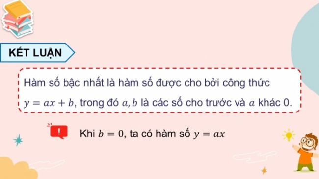 Soạn giáo án điện tử Toán 8 CD Chương 3 Bài 3: Hàm số bậc nhất y = ax + b (a ≠ 0)