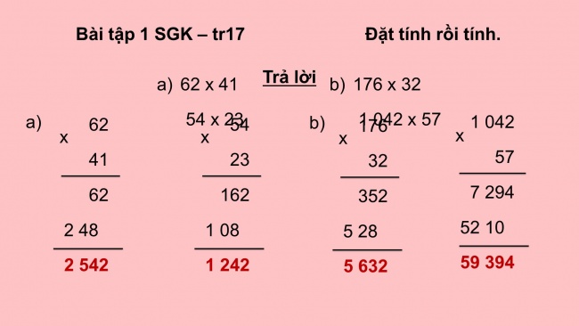 Soạn giáo án điện tử toán 4 CTST Bài 47: Nhân với số có hai chữ số