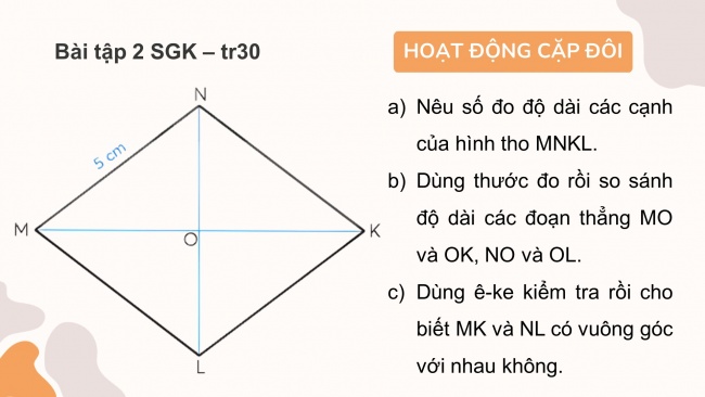 Soạn giáo án điện tử toán 4 CTST Bài 55: Hình thoi