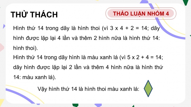 Soạn giáo án điện tử toán 4 CTST Bài 56: Xếp hình, vẽ hình