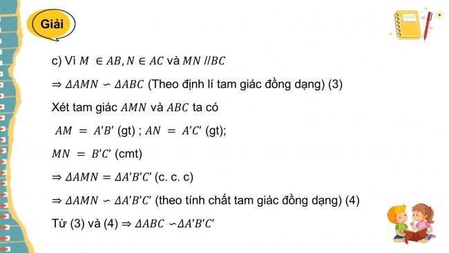 Soạn giáo án điện tử Toán 8 CTST Chương 8 Bài 2: Các trường hợp đồng dạng của hai tam giác