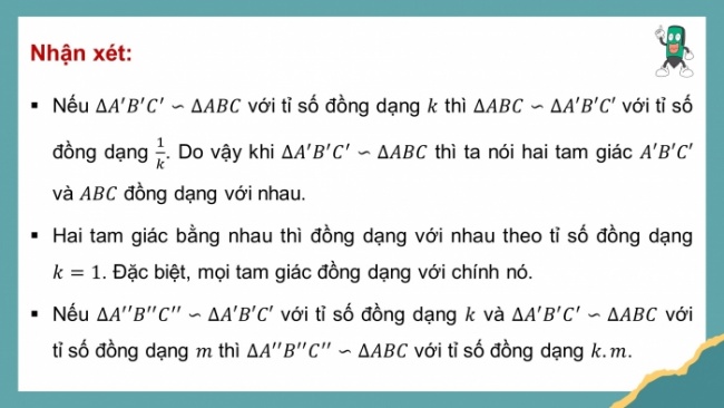 Soạn giáo án điện tử Toán 8 KNTT Bài 33: Hai tam giác đồng dạng