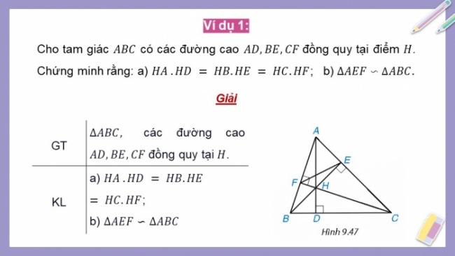 Soạn giáo án điện tử Toán 8 KNTT Bài 36: Các trường hợp đồng dạng của hai tam giác vuông