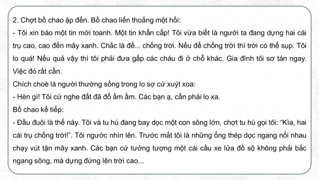 Soạn giáo án điện tử tiếng việt 4 cánh diều Bài 13 Nói và nghe 1: Kể chuyện: Chuyện của loài chim