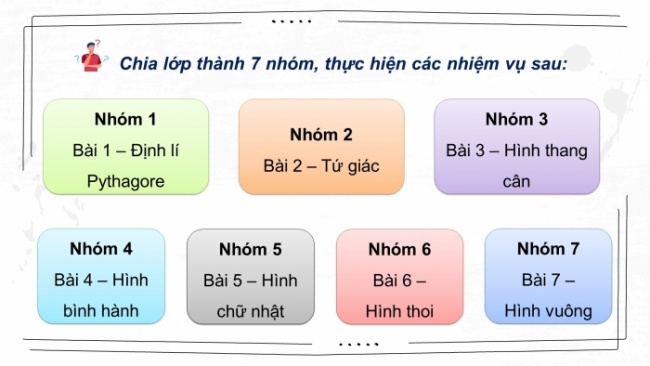 Soạn giáo án điện tử Toán 8 CD: Bài tập cuối chương 5