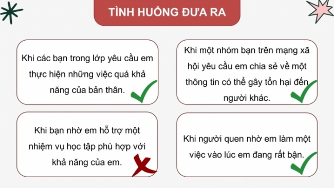 Soạn giáo án điện tử HĐTN 8 CTST (bản 2) Chủ đề 3: Xây dựng và giữ gìn các mối quan hệ - Hoạt động 5, 6, 7