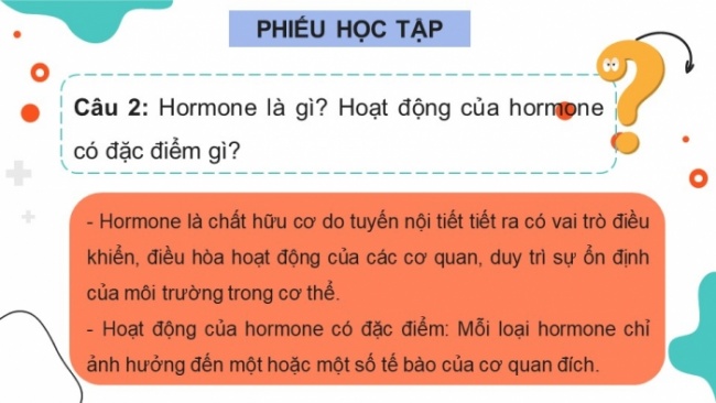 Soạn giáo án điện tử KHTN 8 CD Bài 35: Hệ nội tiết ở người