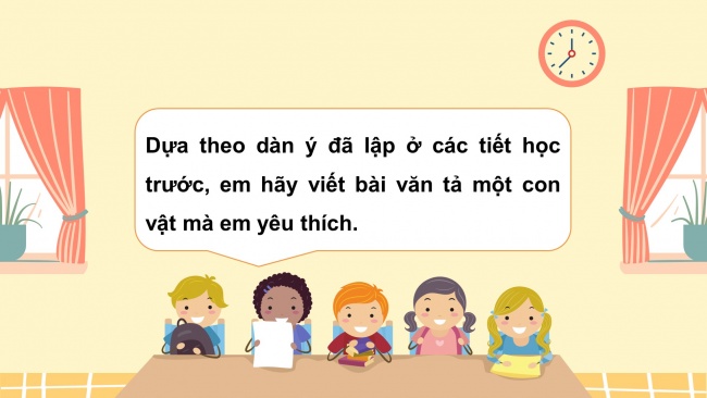 Soạn giáo án điện tử tiếng việt 4 cánh diều Bài 14 Viết 3: Luyện tập tả con vật