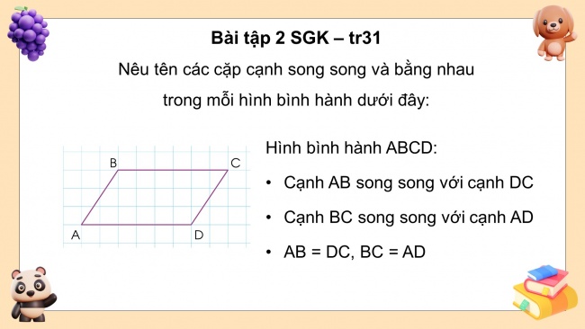Soạn giáo án điện tử toán 4 cánh diều Bài 65: Hình bình hành