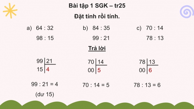 Soạn giáo án điện tử toán 4 CTST Bài 52: Chia cho số có hai chữ số