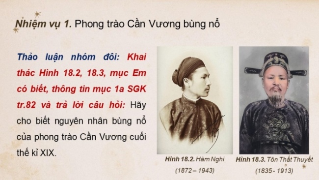 Soạn giáo án điện tử Lịch sử 8 KNTT Bài 18: Phong trào chống Pháp trong những năm 1885 - 1896