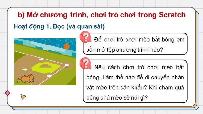 Soạn giáo án điện tử tin học 4 CTST Bài 12: Làm quen với scratch