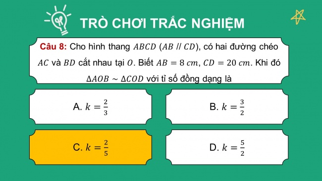 Soạn giáo án điện tử Toán 8 CTST: Bài tập cuối chương 8