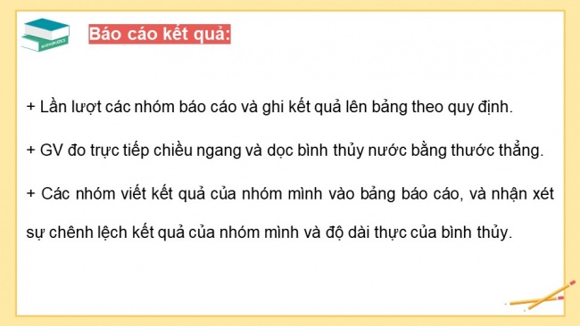 Soạn giáo án điện tử Toán 8 CTST HĐ thực hành trải nghiệm - Hoạt động 6: Ứng dụng định lí Thalès để ước lượng tỉ lệ giữa chiều ngang và chiều dọc của một vật