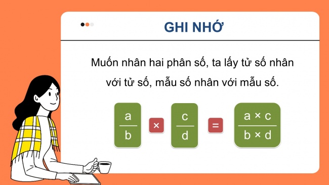 Soạn giáo án điện tử toán 4 KNTT Bài 63: Phép nhân phân số