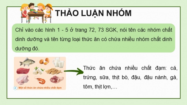 Soạn giáo án điện tử khoa học 4 cánh diều Bài 17: Các chất dinh dưỡng cần thiết cho cơ thể