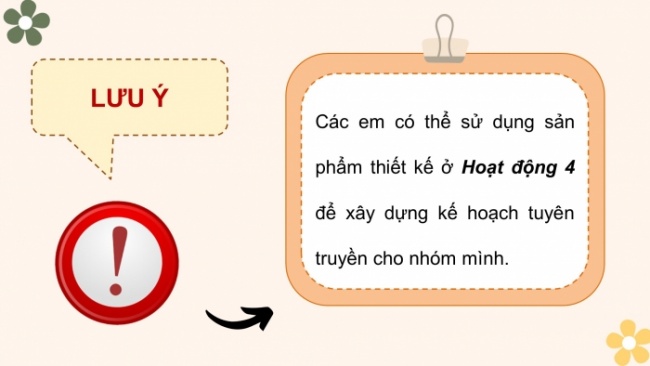 Soạn giáo án điện tử HĐTN 8 CTST (bản 1) Chủ đề 7: Truyền thông phòng tránh thiên tai - Nhiệm vụ 5, 6