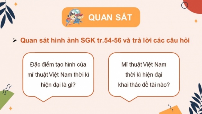 Soạn giáo án điện tử Mĩ thuật 8 KNTT Bài 13: Một số tác giả, tác phẩm mĩ thuật Việt Nam thời kì hiện đại