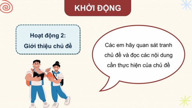 Soạn giáo án điện tử HĐTN 8 CTST (bản 2) Chủ đề 6: Đề phòng thiên tai và giảm nhẹ rủi ro - Hoạt động 1, 2