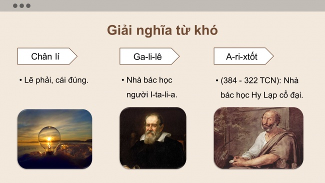 Soạn giáo án điện tử tiếng việt 4 cánh diều Bài 12 Đọc 3: Sự thật là thước đo chân lí