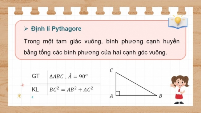 Soạn giáo án điện tử Toán 8 KNTT Bài 35: Định lí Pythagore và ứng dụng