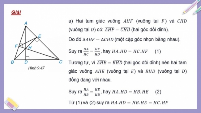 Soạn giáo án điện tử Toán 8 KNTT Bài 36: Các trường hợp đồng dạng của hai tam giác vuông