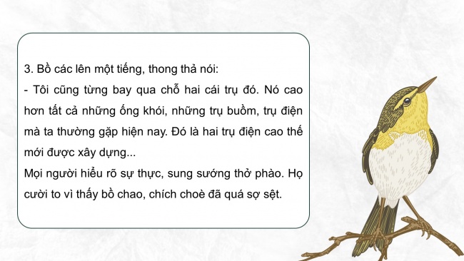 Soạn giáo án điện tử tiếng việt 4 cánh diều Bài 13 Nói và nghe 1: Kể chuyện: Chuyện của loài chim