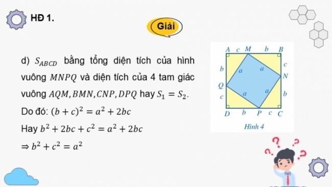 Soạn giáo án điện tử Toán 8 CD Chương 5 Bài 1: Định lí Pythagore