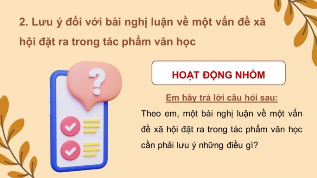 Soạn giáo án điện tử Ngữ văn 8 CD Bài 5 Viết: Viết bài nghị luận về một vấn đề xã hội đặt ra trong tác phẩm văn học