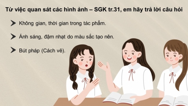 Soạn giáo án điện tử Mĩ thuật 8 CTST (bản 2) Bài 7: Trường phái Ấn tượng