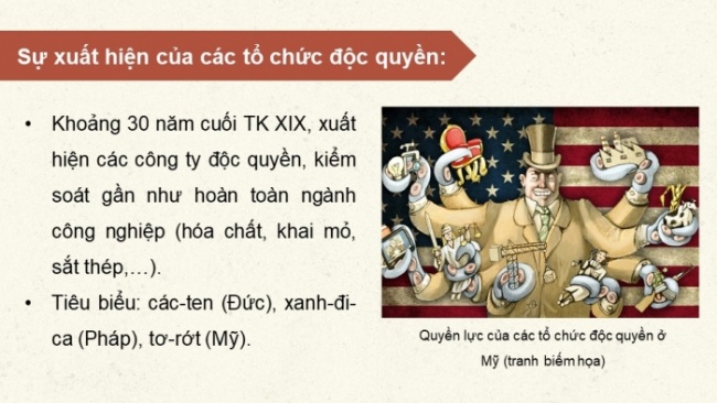 Soạn giáo án điện tử Lịch sử 8 CTST Bài 9: Các nước Anh, Pháp, Đức, Mỹ chuyển sang giai đoạn chủ nghĩa đế quốc