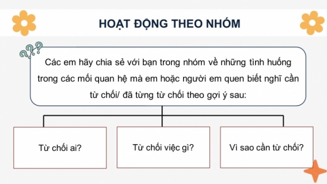 Soạn giáo án điện tử HĐTN 8 CTST (bản 2) Chủ đề 3: Xây dựng và giữ gìn các mối quan hệ - Hoạt động 5, 6, 7