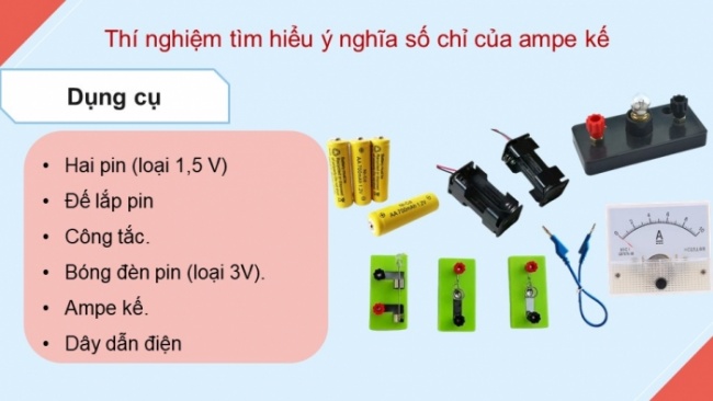 Soạn giáo án điện tử KHTN 8 CD Bài 23: Cường độ dòng điện và hiệu điện thế