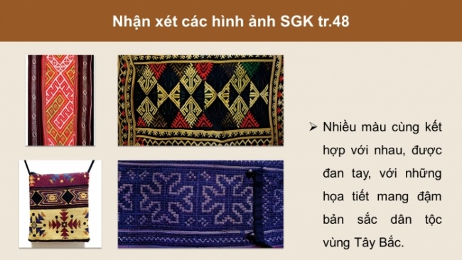 Soạn giáo án điện tử Mĩ thuật 8 CTST (bản 2) Bài 11: Trang trí mẫu vải