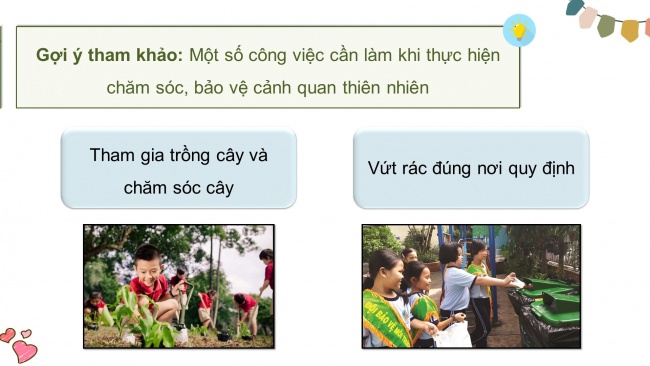 Soạn giáo án điện tử HĐTN 4 cánh diều Tuần 24: Chăm sóc, bảo vệ cảnh quan thiên nhiên quê hương - Hoạt động 2